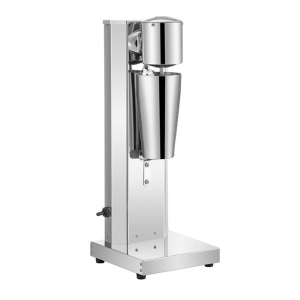 Detalle del vaso de acero inoxidable de la máquina para batidos profesionales