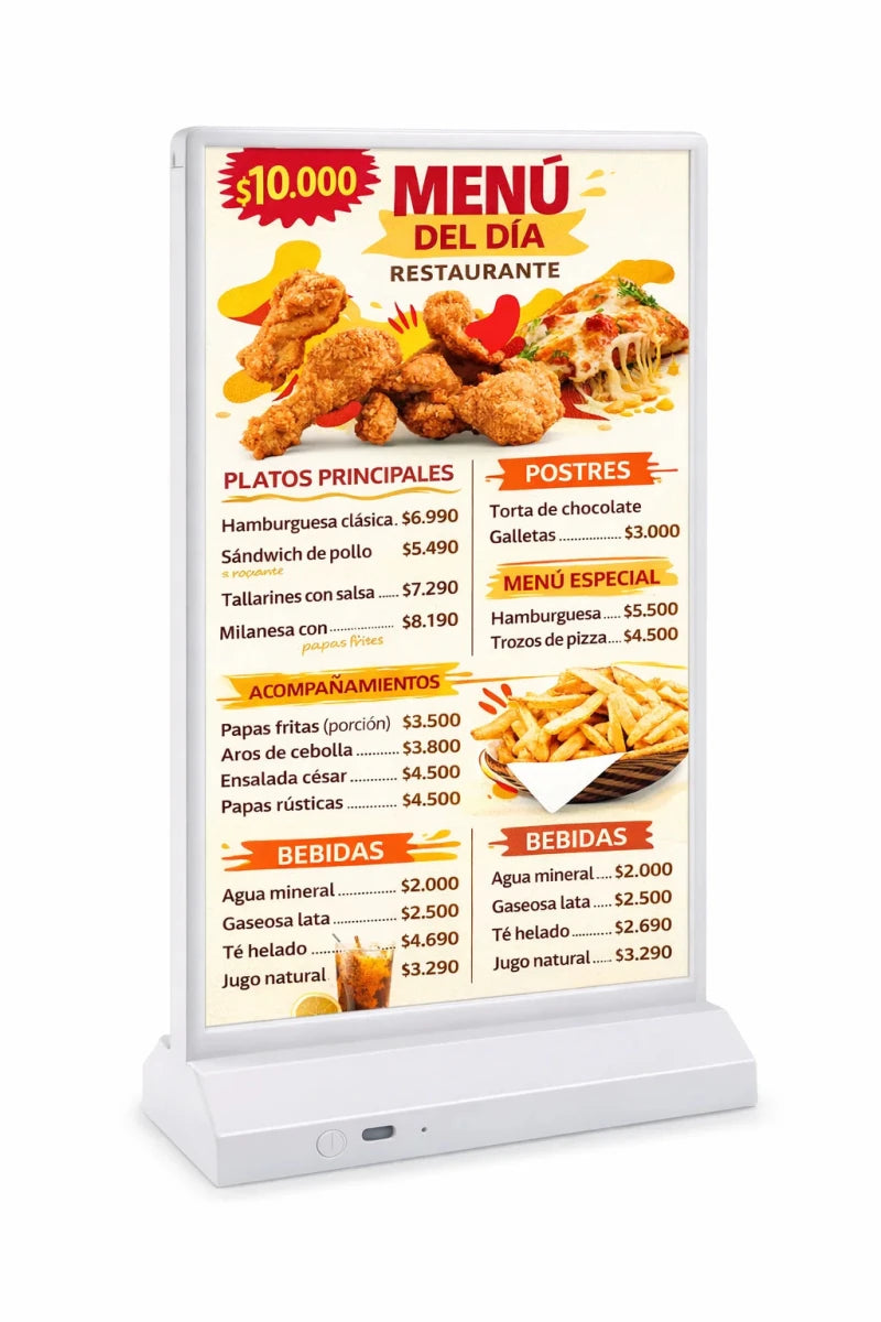 Caja de Luz LED Recargable A4 de Sobremesa - Klinge | Pantallas LED