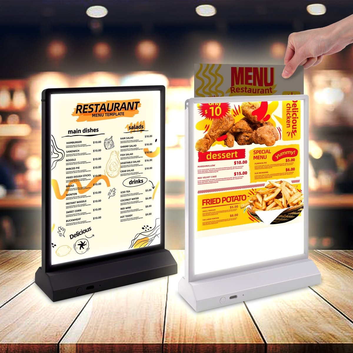 Caja de Luz LED Recargable A4 de Sobremesa - Klinge | Pantallas LED