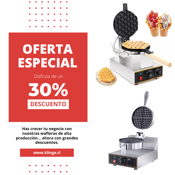 Waflera industrial profesional Klinge para negocios gastronómicos