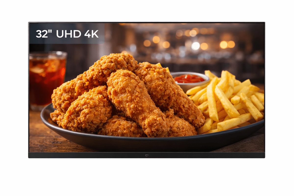Monitor 32" Full HD para Menú Digital | Restaurantes y Locales - Klinge | Pantallas LED