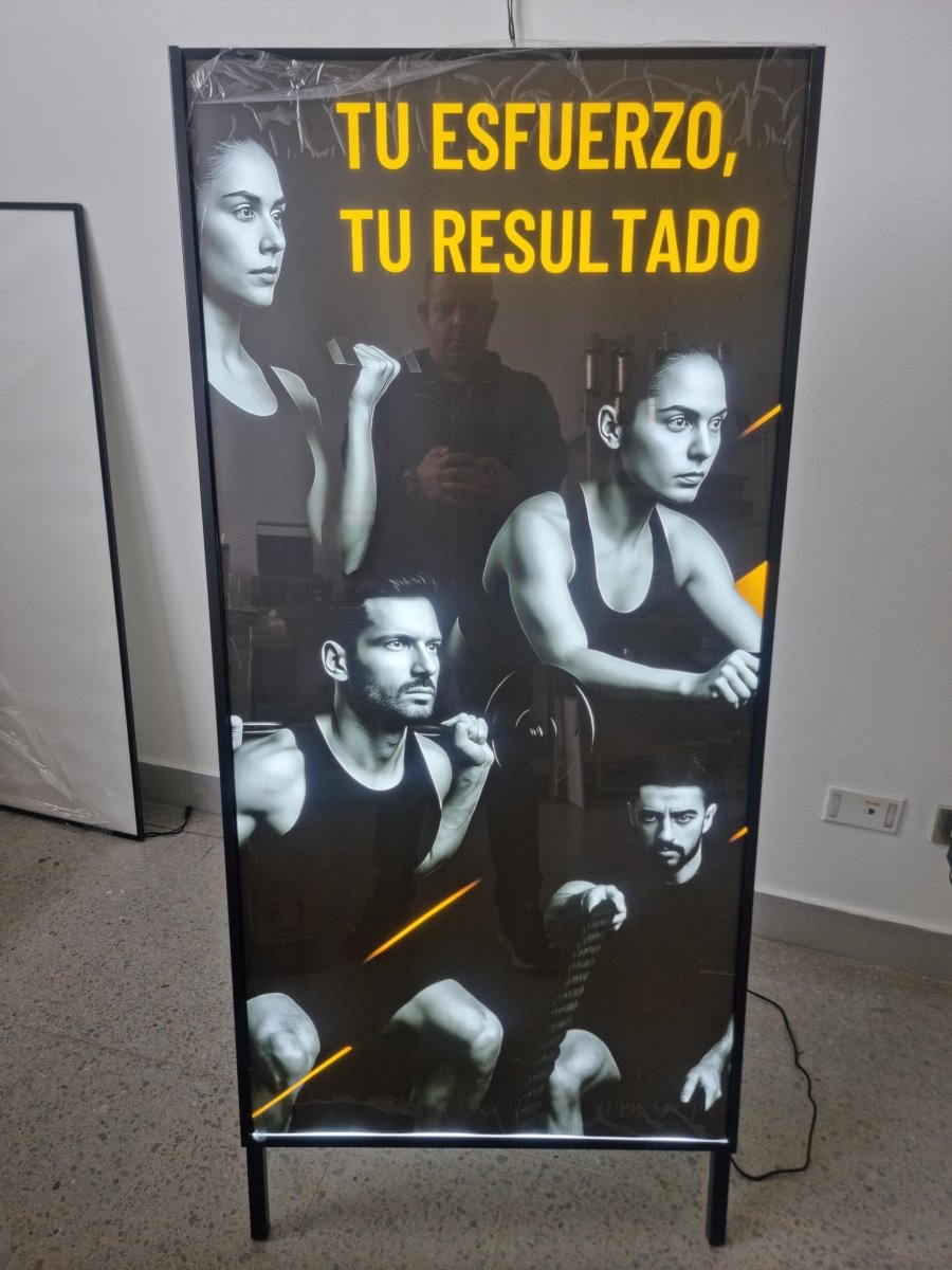 Pantalla LED Formato Paloma 120x60 cm con Estructura Tipo A - Klinge | Equipos Gastronómicos