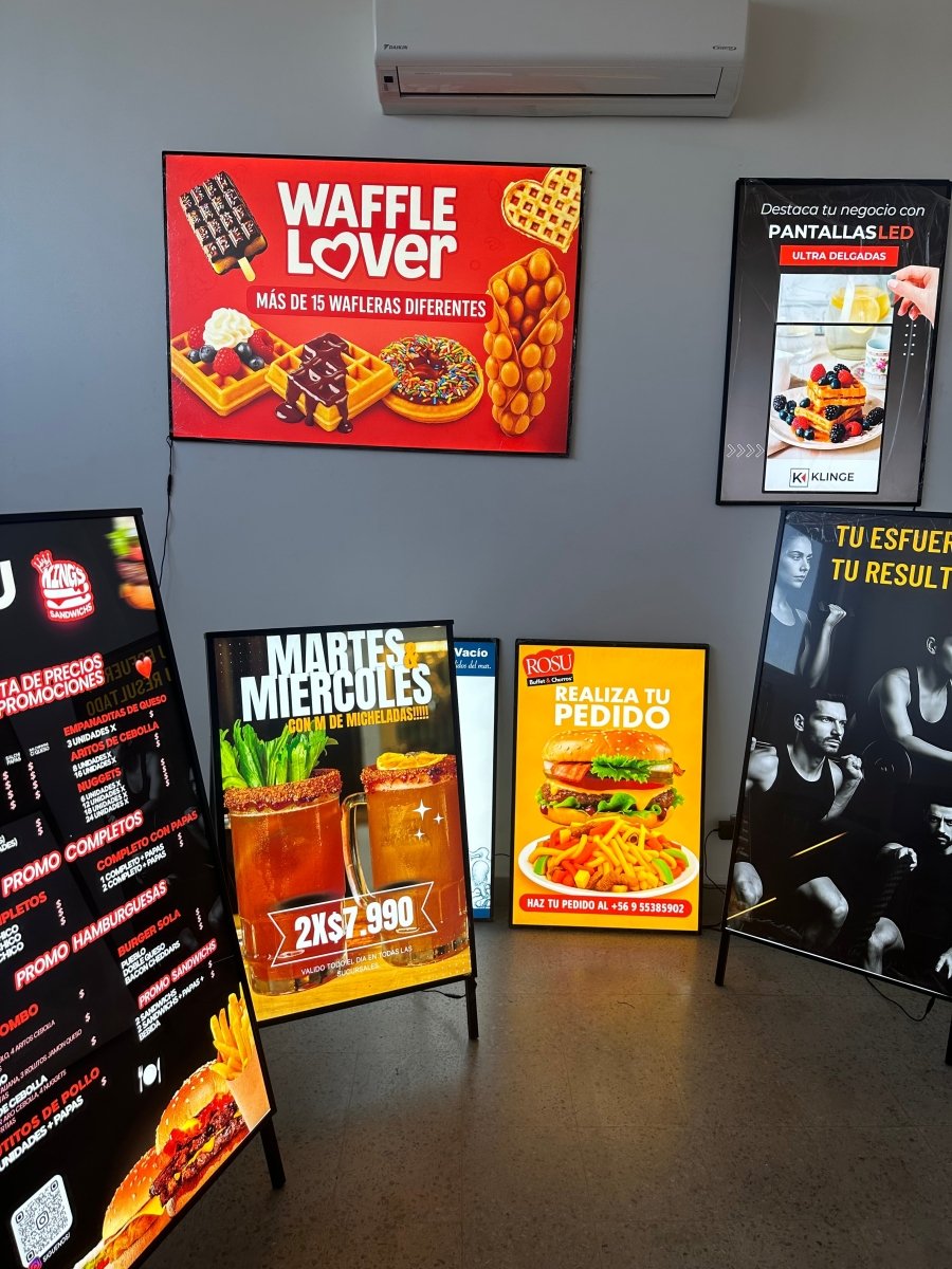 Pantalla LED Formato Paloma 120x60 cm con Estructura Tipo A - Klinge | Pantallas LED