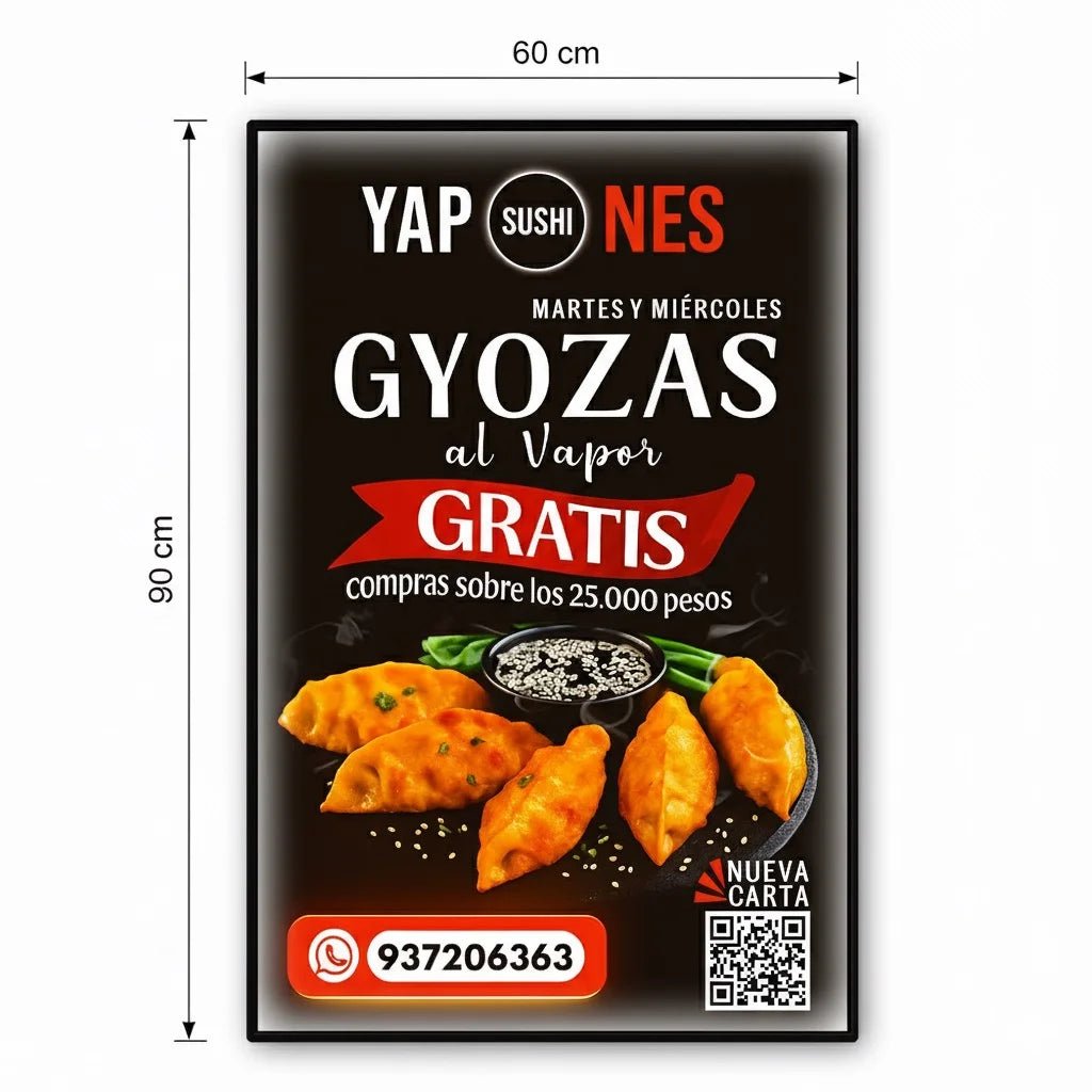 Pantalla LED Publicitaria 60x90 cm + Impresión GRATIS - Klinge | Pantallas LED