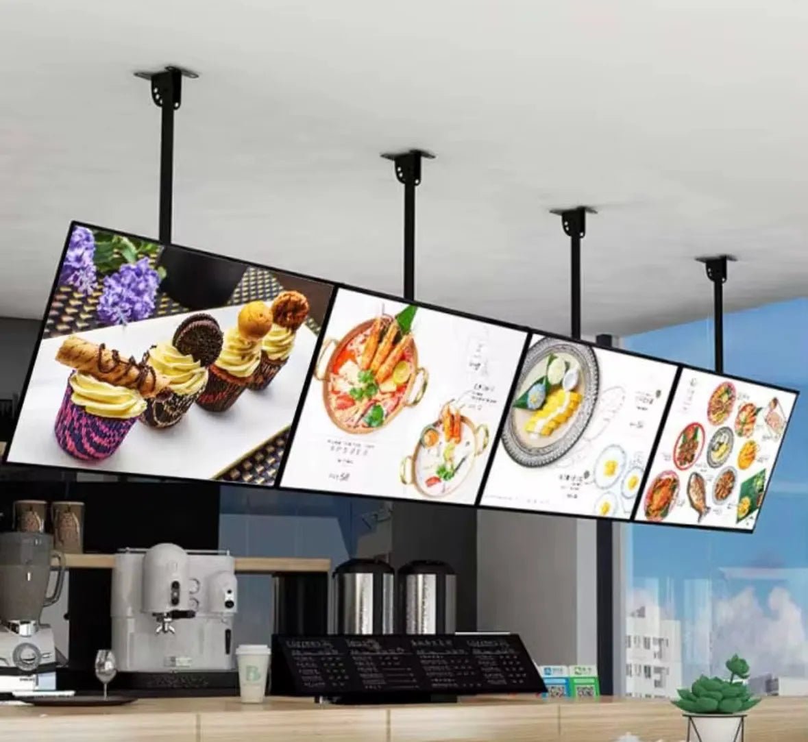 Pantalla LED Publicitaria Colgante 60x90 cm – Klinge - Klinge | Equipos Gastronómicos