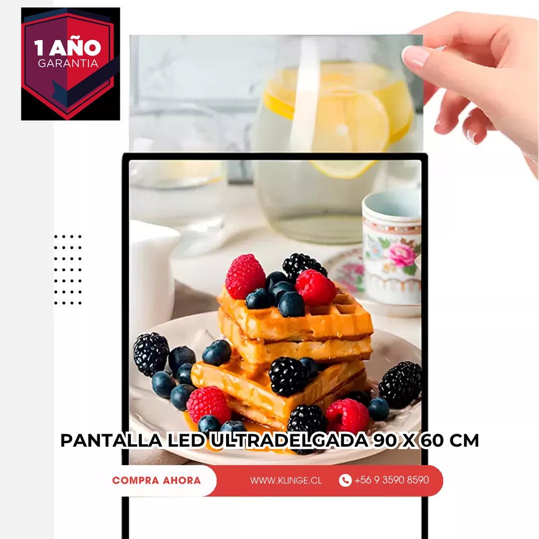 Pantalla LED Publicitaria Ultradelgada 60x90 cm - Klinge