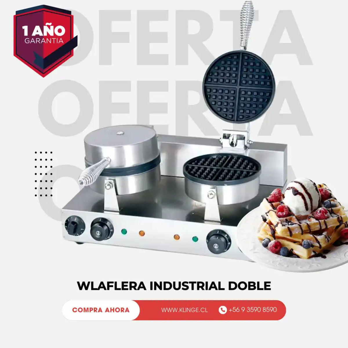 Waflera Industrial Doble - Klinge